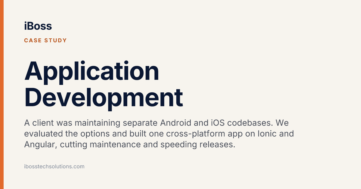 Application Development, iBoss case study